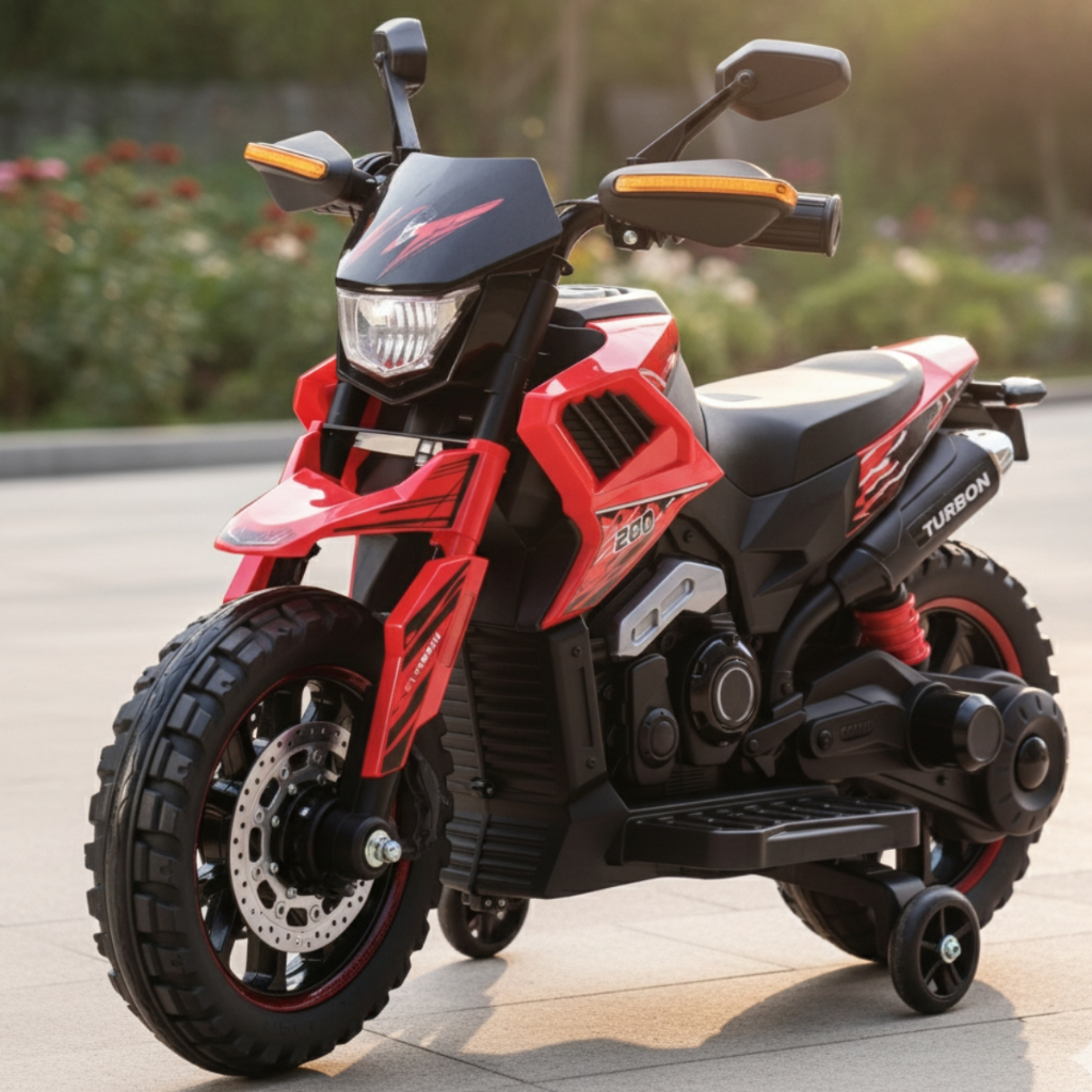 Moto Elétrica Infantil 6V com Farol de LED Sons e Músicas Divertidas em Oferta na Shopee