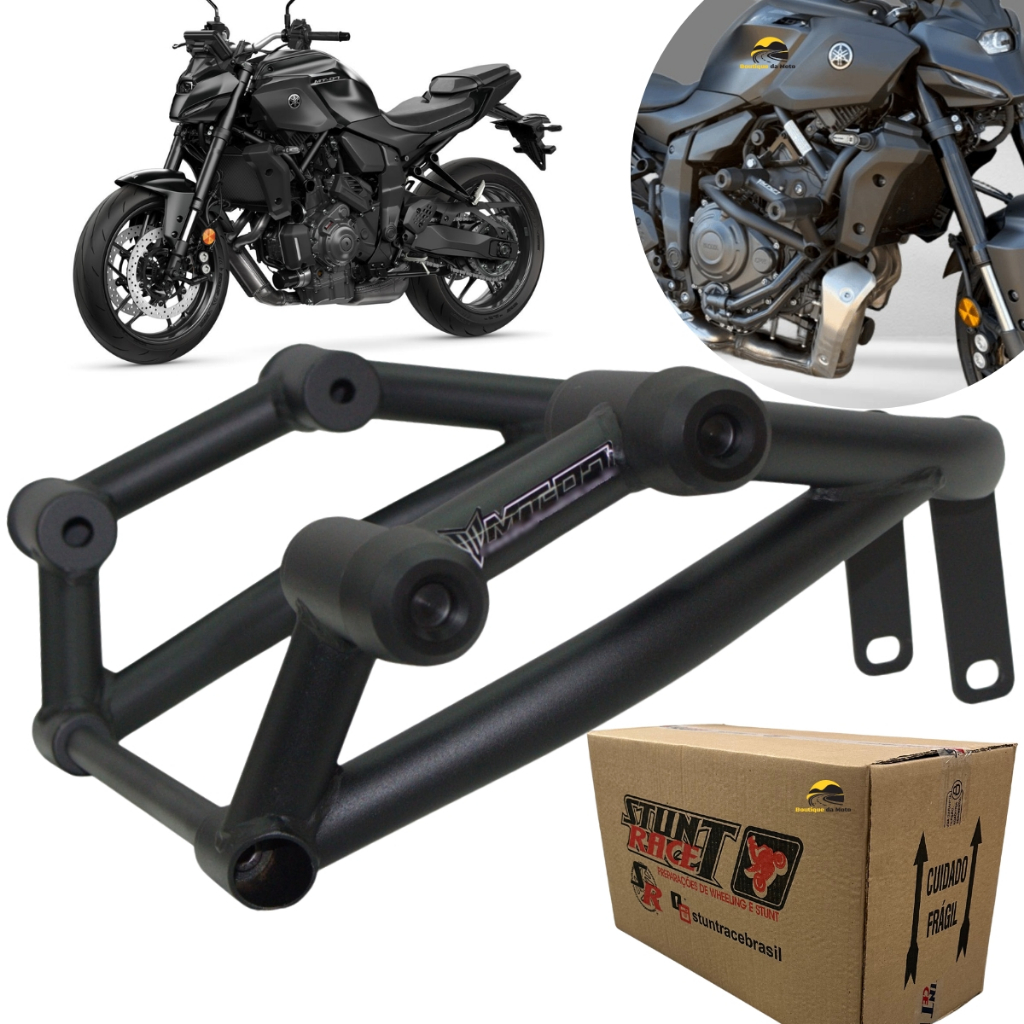 Protetor Stunt race MT-07 2025 em diante slider proteção motor e carenagem yamaha MT07