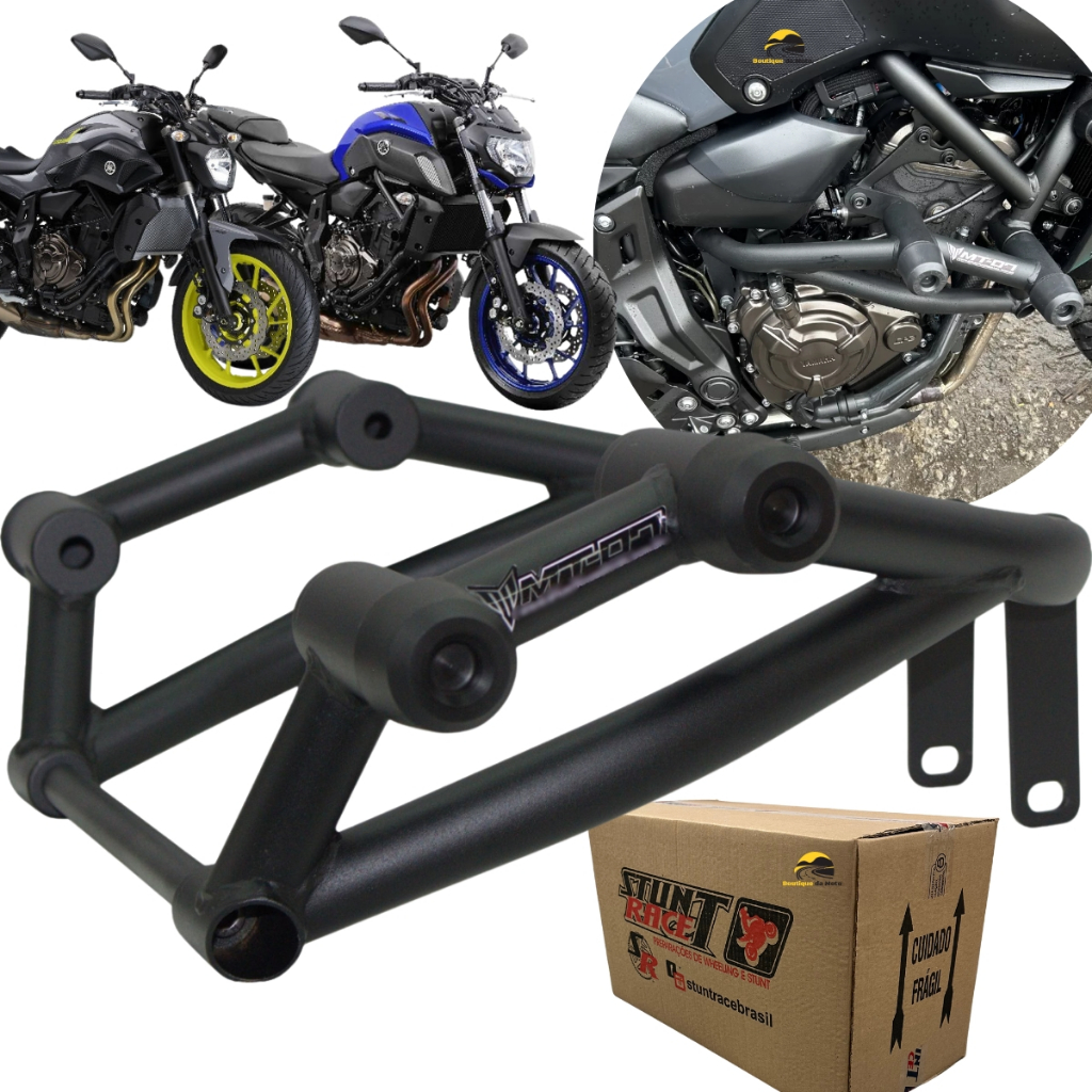 Protetor Mt 07 Stunt Cage Motor E Carenagem Slider Proteção Mt 07 Stunt Race