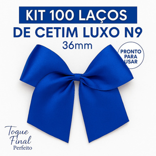 Kit 100 Laços de Cetim Luxo 38mm N9 para Natal, Lembrancinhas, Artesanato e Decoração em Oferta na Shopee
