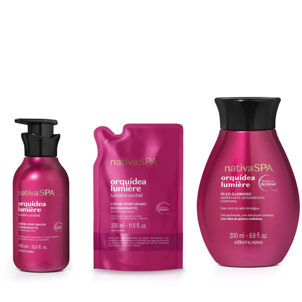 Kit Nativa SPA Orquídea Lumiére Oboticário.