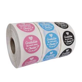 1000 Etiquetas Adesivas Gratidão Ter Você Como Cliente em Oferta na Shopee