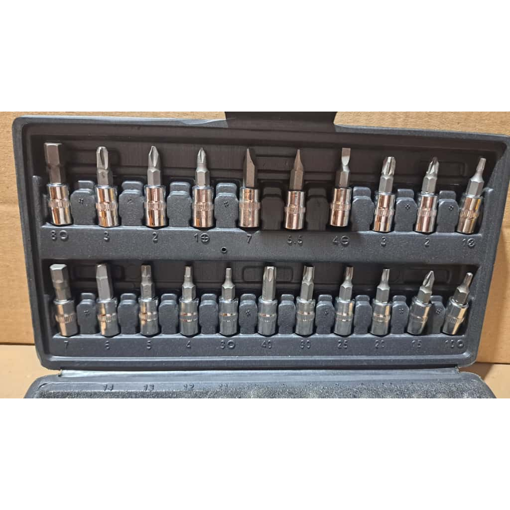 Kit De Ferramentas 46 Peças Jogo De Soquetes Chave Catraca Reversível Com Maleta Jogo Completo