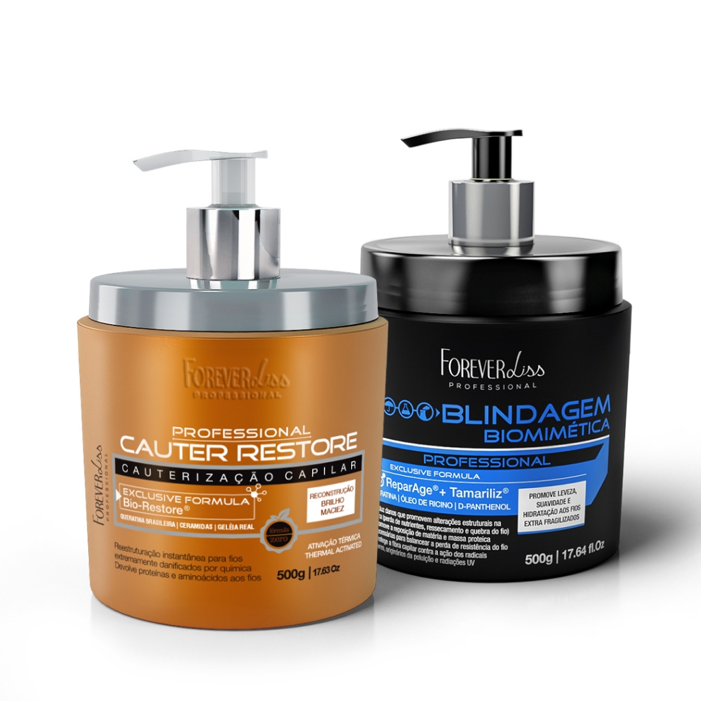 Kit Cauterização Capilar com Blindagem Biomimética 500g em Oferta na Shopee