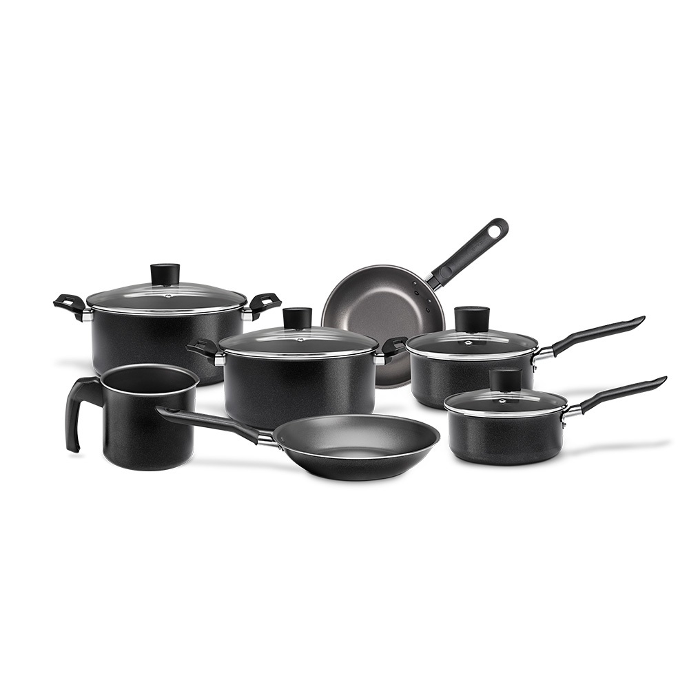 Conjunto de Panelas Ebony 7 peças Brinox em Oferta na Shopee