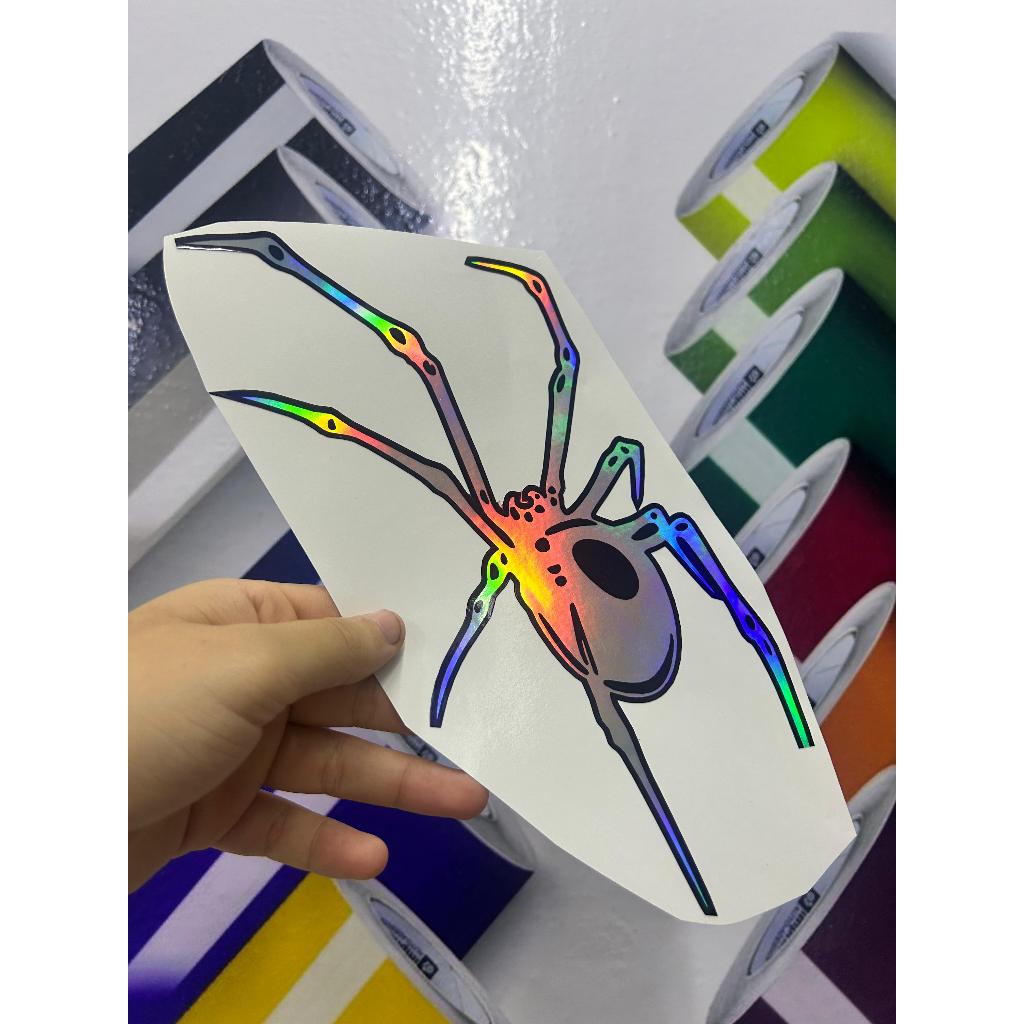 Adesivo aranha 25cm impressa para moto em Oferta na Shopee