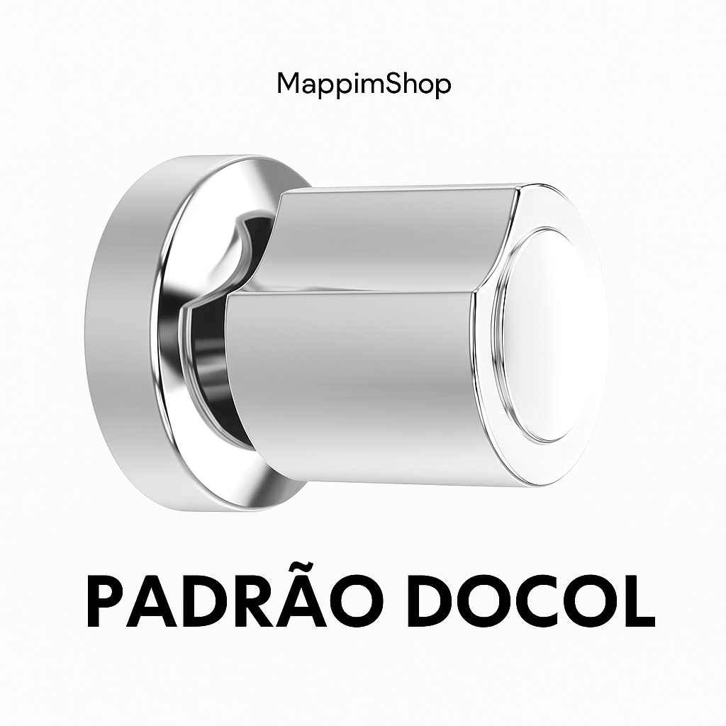 Acabamento Registro DOCOL Cromado para Banheiro Volante Metal 1/2 3/4 Luxo C40 - 20 estrias em Oferta na Shopee