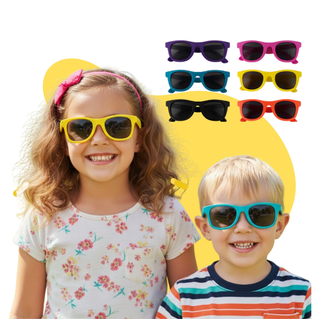 Óculos De Sol Flexível Infantil Silicone Menino Menina em Oferta na Shopee