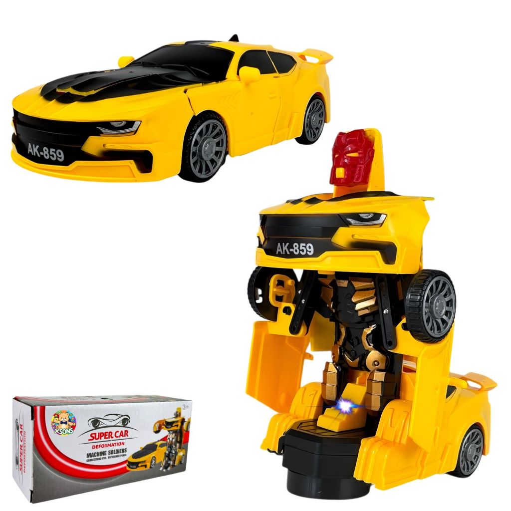 Camaro Robô Transform Brinquedo Interativo Com Movimento Luz E Som