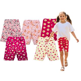 Kit 5 Shortes Infantil Menina com Estampas Sortidas do 1 ao 14 em Oferta na Shopee