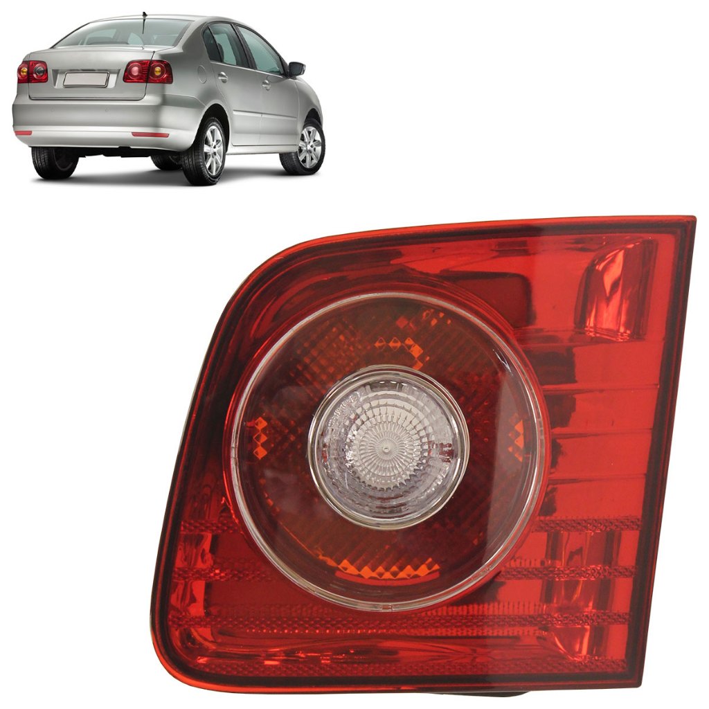Lanterna Traseira Polo Sedan 2007 2008 2009 2010 2011 2012 Tampa Porta-Malas Bicolor em Oferta na Shopee