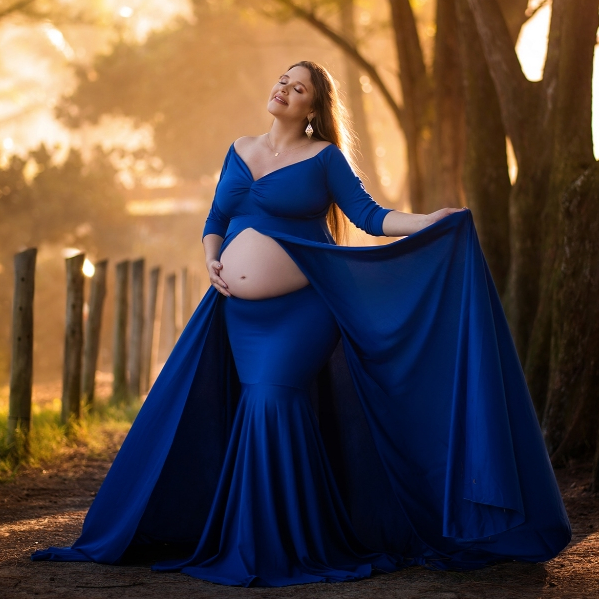 Kit 3 peças para ensaio de gestante gravilinda cauda longa em Oferta na Shopee