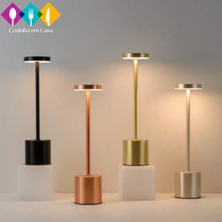 Luminária De Mesa Com Toque Recarregável LED Moderna Abajur Restaurante USB Para Leitura …