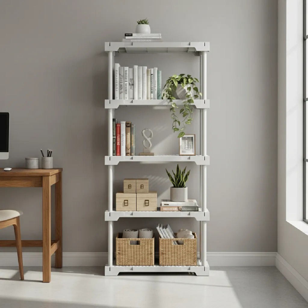 Estante Prateleira Modular 5 Andar Reforçada 125Kg Multiuso Branco