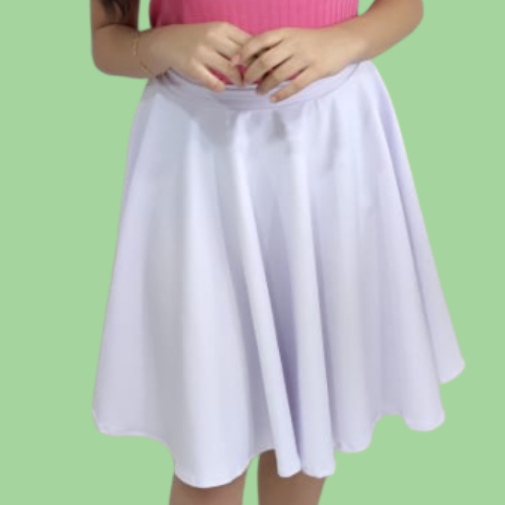 Saia Godê Infantil Branca Off Moda Evangélica Feminina
