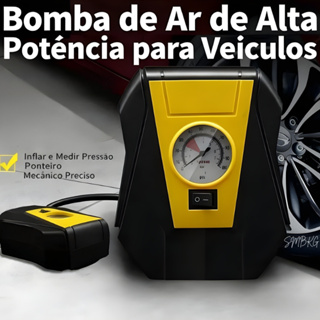 Calibrador de Pneus Para (604530-N) Carros Compressor De Bomba De Ar Portátil  12V Painel Analógico em Oferta na Shopee
