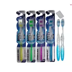 Kit 4 Unid Escovas de Dentes Adulto Navy Fresh Confortável Macia