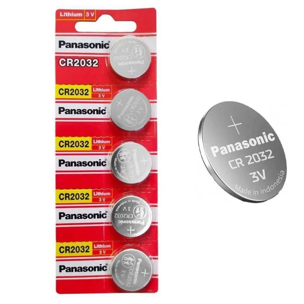 05 Pilhas Baterias Botão Cr2032 Panasonic - 5 Unidades em Oferta na Shopee