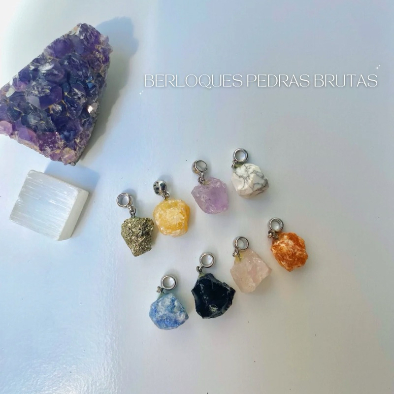 Berloques Pedras naturais brutas