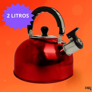 Chaleira Inox com Apito para Fogão Gás Indução Elétrico Ferve Água Rápido Chaleira Aço Inox Moderna. em Oferta na Shopee