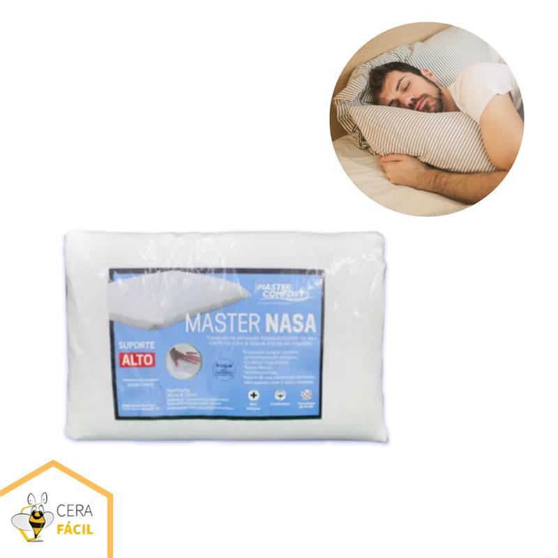 Travesseiro Visco Elástico Master Nasa 70X50X15cm em Oferta na Shopee