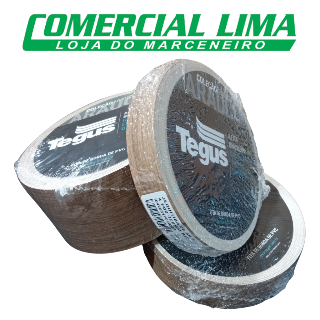 Fita de Borda Jequitiba Trend 22 35 64 mm 20M para MDF Acabamento Móveis Planejado Cozinha PVC