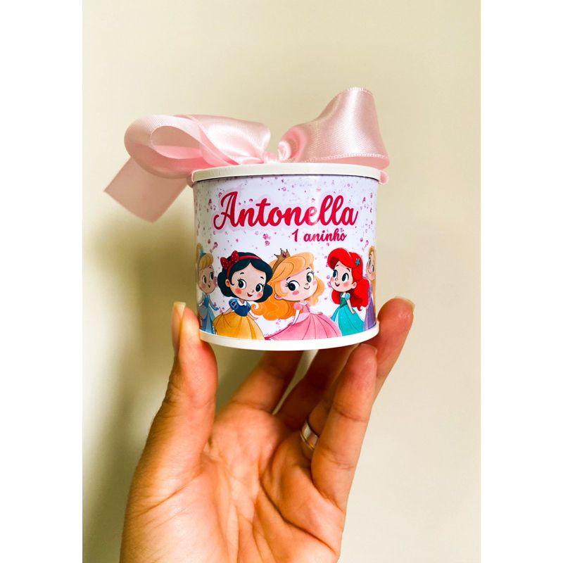 Kit Tubolatas Personalizadas 5x6cm Princesas|Lembrancinha Aniversários