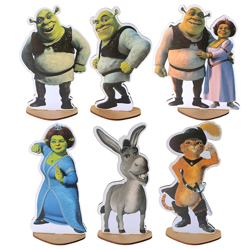 Kit Display de Mesa 6 Peças para Festa do Shrek