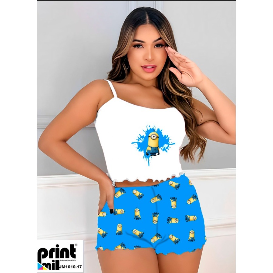 Pijama Virgínia babydoll short doll ondinha ESCOLHA SUA ESTAMPA em Oferta na Shopee