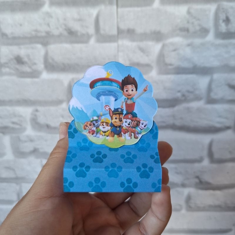 Kit 20 Porta Bis Duplo Patrulha Canina Lembrancinha Decoração Festa Infantil Personalizados Aniversario
