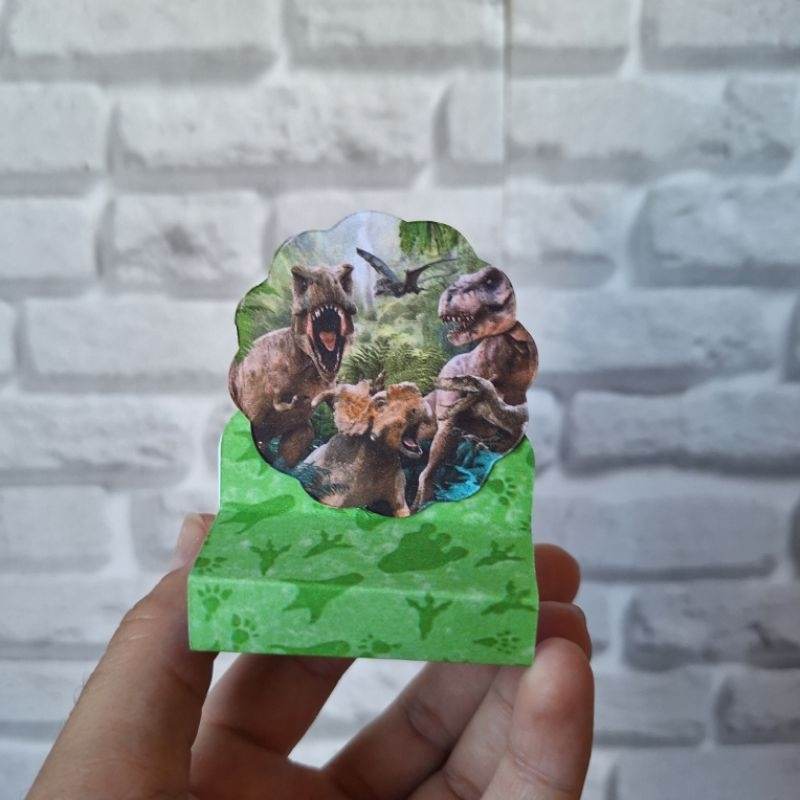 Kit 20 Porta Bis Duplo Jurassic Park Dinossauro Lembrancinha Decoração Festa Infantil Personalizados Aniversario