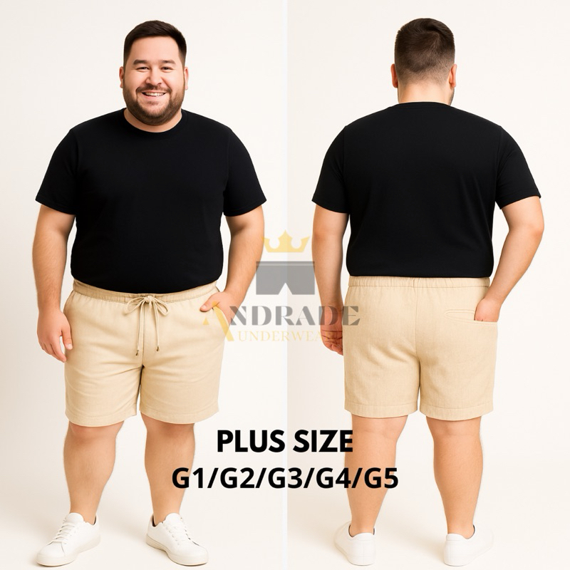 Short Plus Size Mauricinho em Linho – G1 G2 G3 G4 G5 –Qualidade Premium -Bermuda Moda Praia - Sarja em Oferta na Shopee