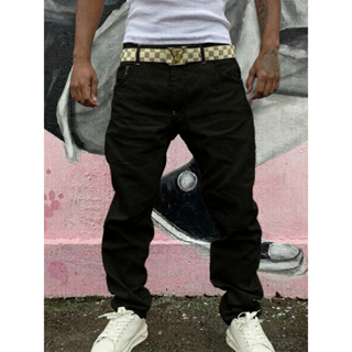 Calça Jeans  Oversized Preta em Oferta na Shopee