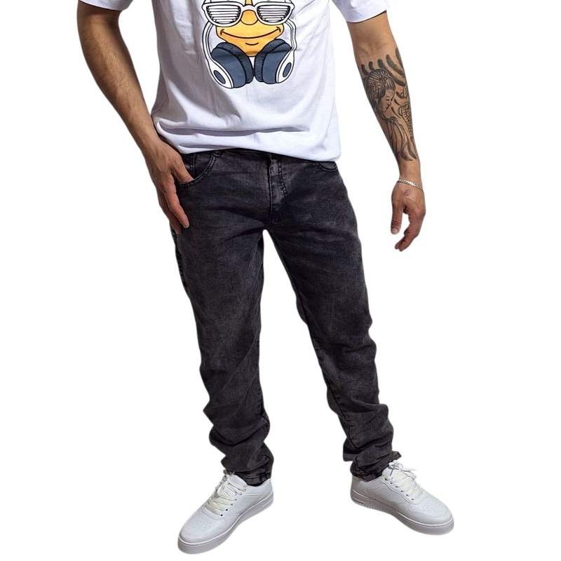 Calça Jeans Masculina Grafite Super Estilosa — imagem 2 de 2