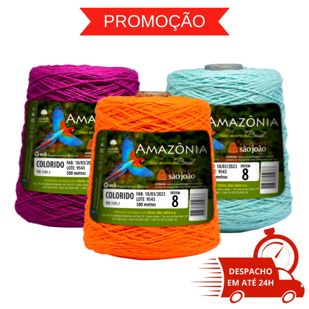 Barbante São João Amazônia Fio 8 - 300 Metros - 400 Gramas