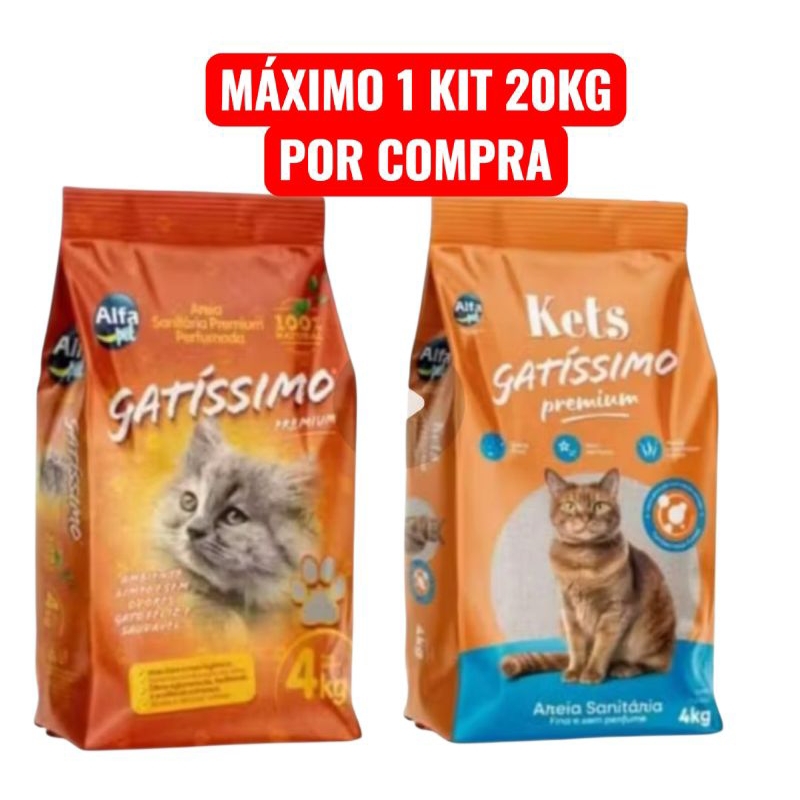 Areia para Gato Higiênica Grãos Finos Gatíssimo | Perfumada ou Sem Perfume | Alta Absorção em Oferta na Shopee