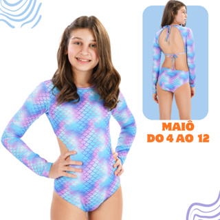 Maiô Natação Infantil Biquíni Manga longa Proteção Solar Uv Praia em Oferta na Shopee
