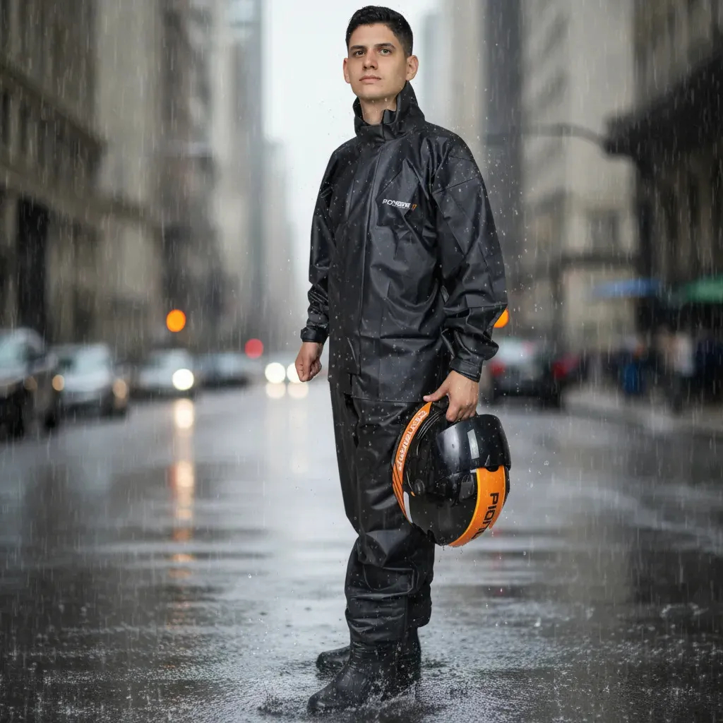 Capa De Chuva Moto Pioneira Impermeável Pvc Motoqueiro Frio em Oferta na Shopee