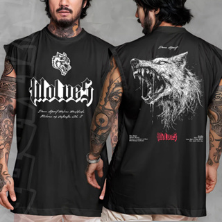 Camiseta regata machao oversized masculino lobos star wars wolves club gyn academia algodao unissex Longline em Oferta na Shopee