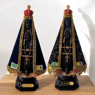 Imagem de Nossa Senhora Aparecida Plástico Inquebrável com Strass | 15 cm e 20 cm em Oferta na Shopee