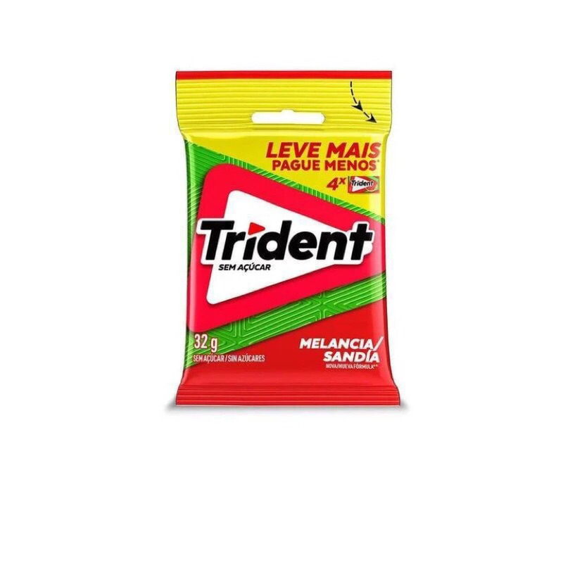 Chiclete Trident Melancia 32g - Pacote com 4.