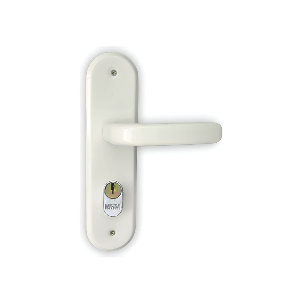 Fechadura Externa Espelho Aço Branca 40mm Mgm Stilo Bb