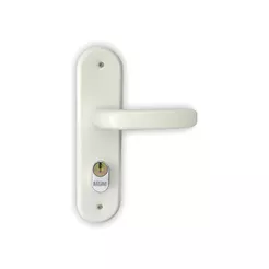 Fechadura Externa Espelho Aço Branca 40mm Mgm Stilo Bb