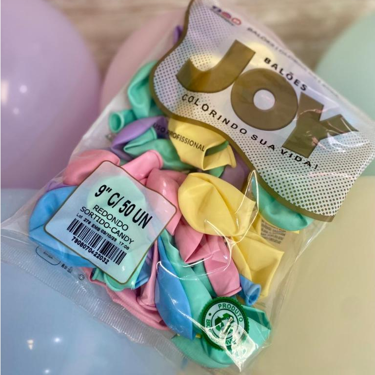 50 unidades BALÕES Nº9 redondo CORES CANDY bexiga 9 polegadas em Oferta na Shopee