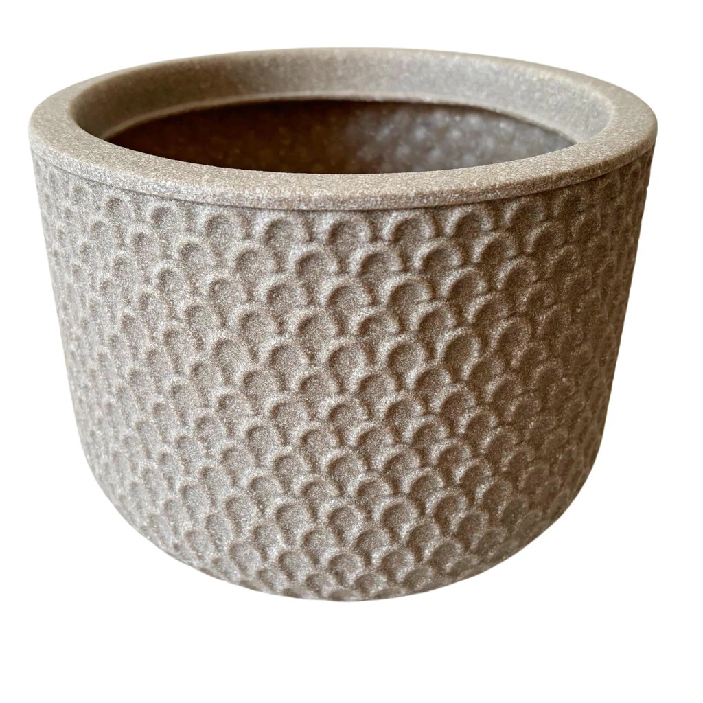 Vaso Polietileno de Mesa Vouga Vaso Decorativo Sustentável Ecológico Cor Calcário