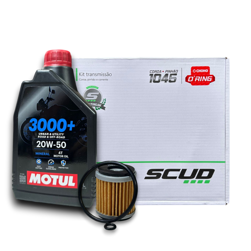 Kit Relação Transmissão Honda Xtz Lander 250 C/Retentor 2 Óleos 20w/50