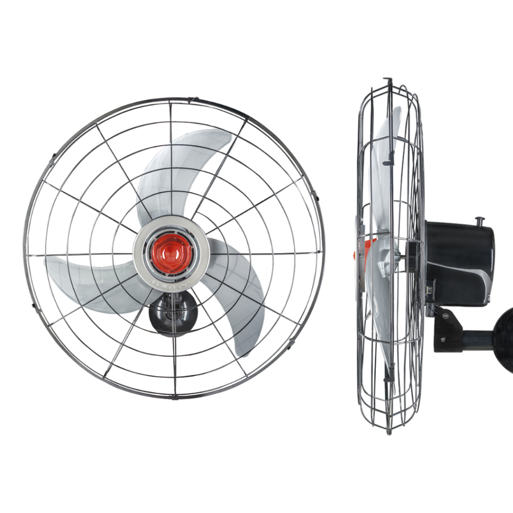 Ventilador de Parede Industrial 70cm Bivolt Grande Power Oscilante Cinza Ventisol Inclinação Ajustável Galpão