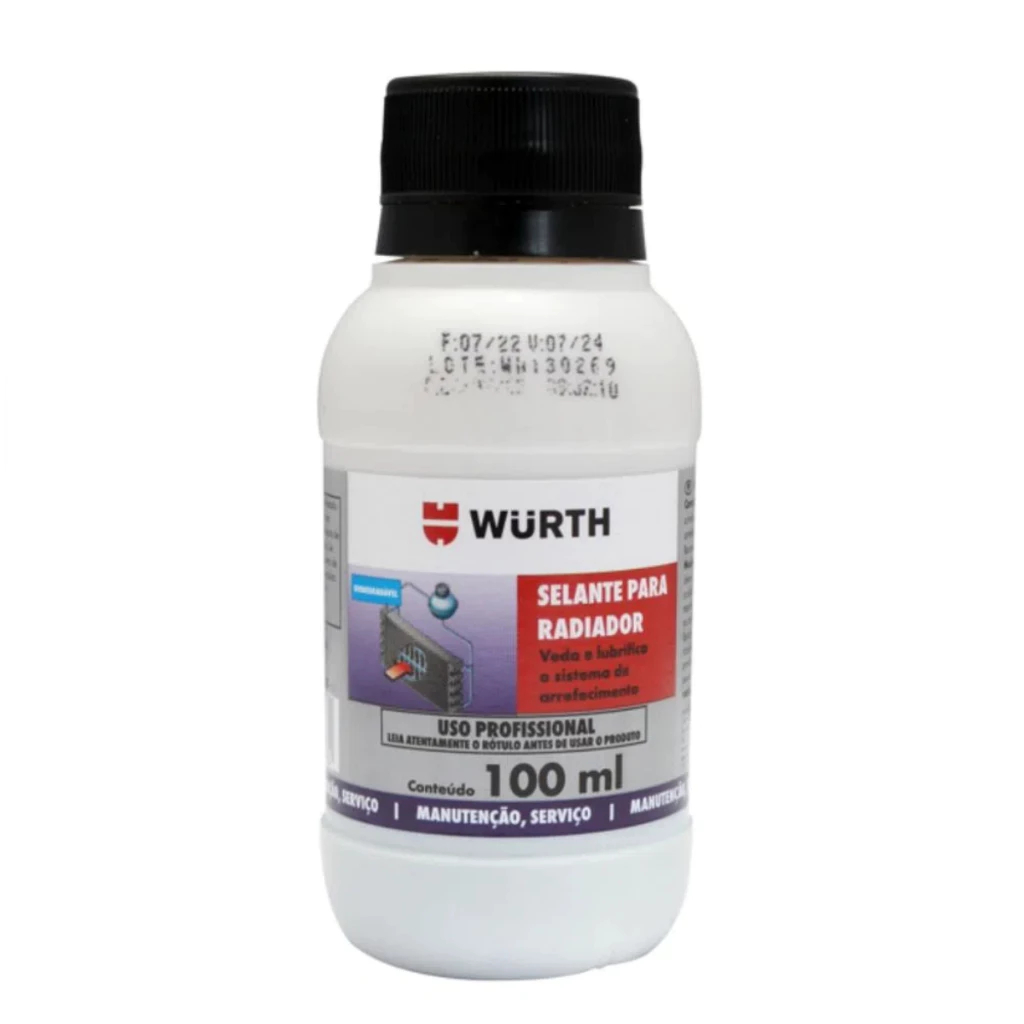 Wurth - Selante Para Radiador Biodegradável 100ml (Lubrifica Sela Furo Trinca no Arrefecimento) em Oferta na Shopee