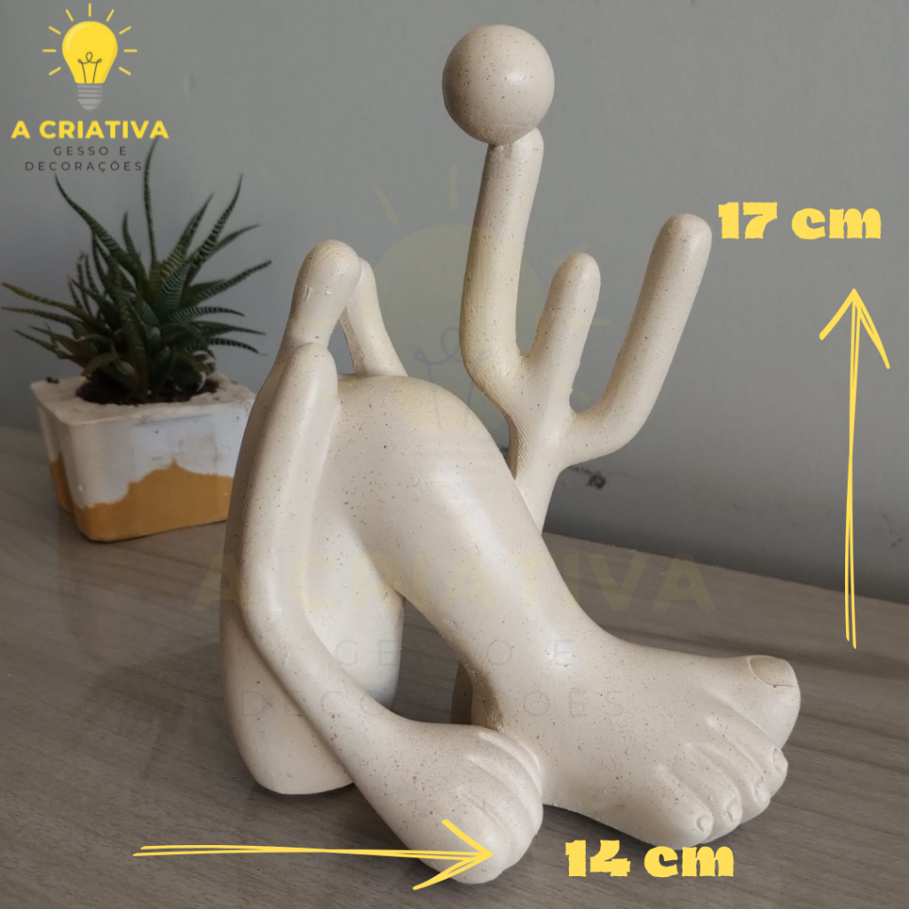 Escultura Abaporu P Arte Moderna Inspirada em Tarsila do Amaral Decoração Premium em Gesso Artístico em Oferta na Shopee