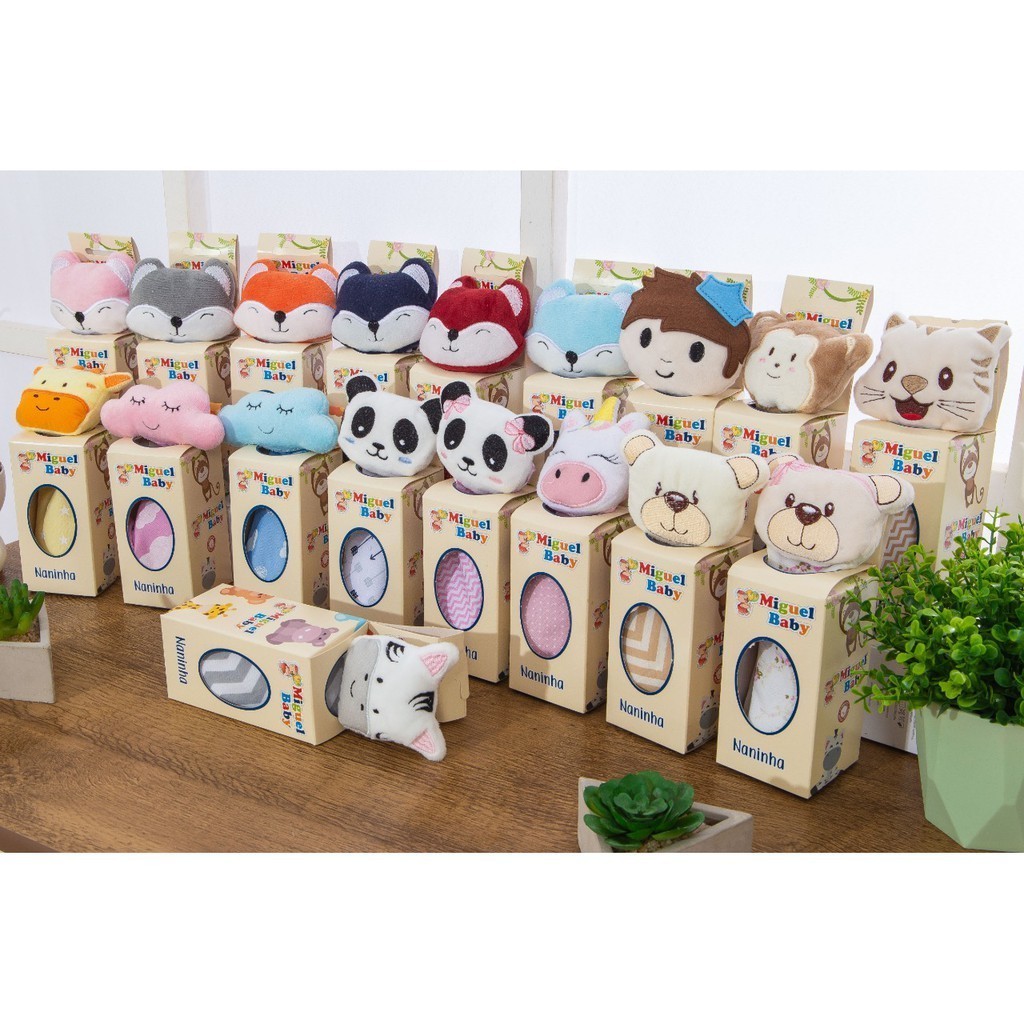 Kit Naninha 10 Peças com Prendedor de Chupeta para Bebê em Oferta na Shopee